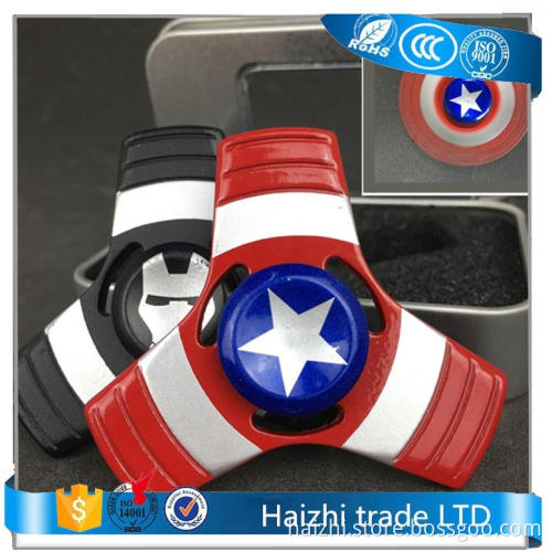 Ironman Spiders American Captain Alloy Metal Hand Spinner Metal Profession Spiderman Spinner ADHD Tri Spinner Fidget Spinner